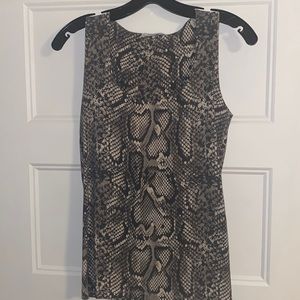 Snake print spandex tank top